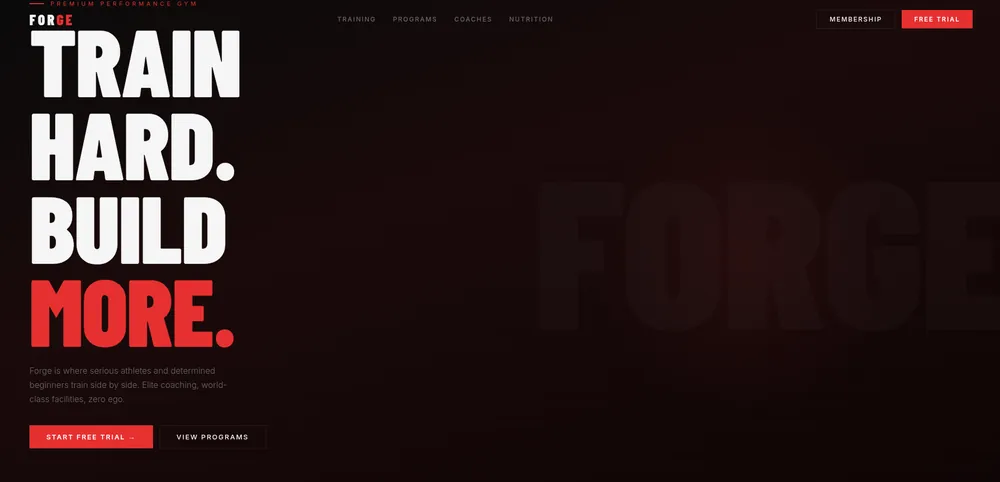 Forge gym website