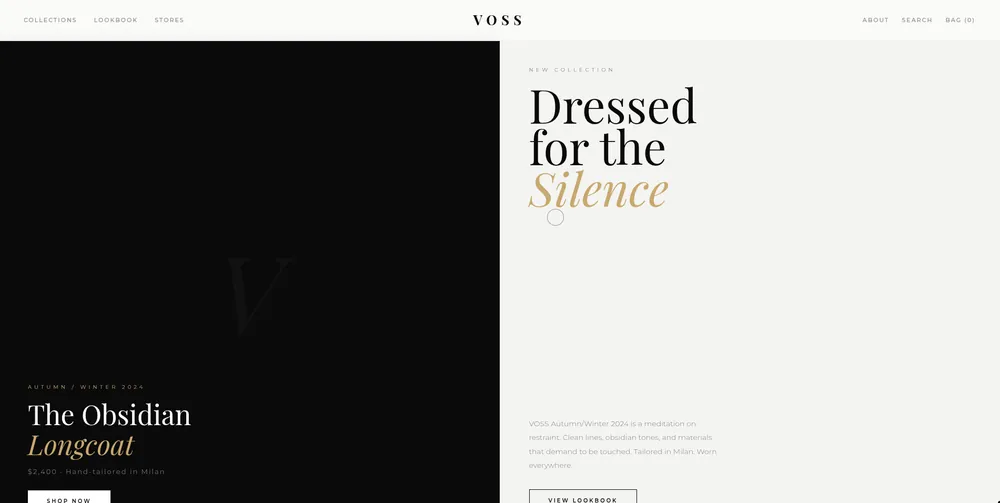 VOSS fashion brand website